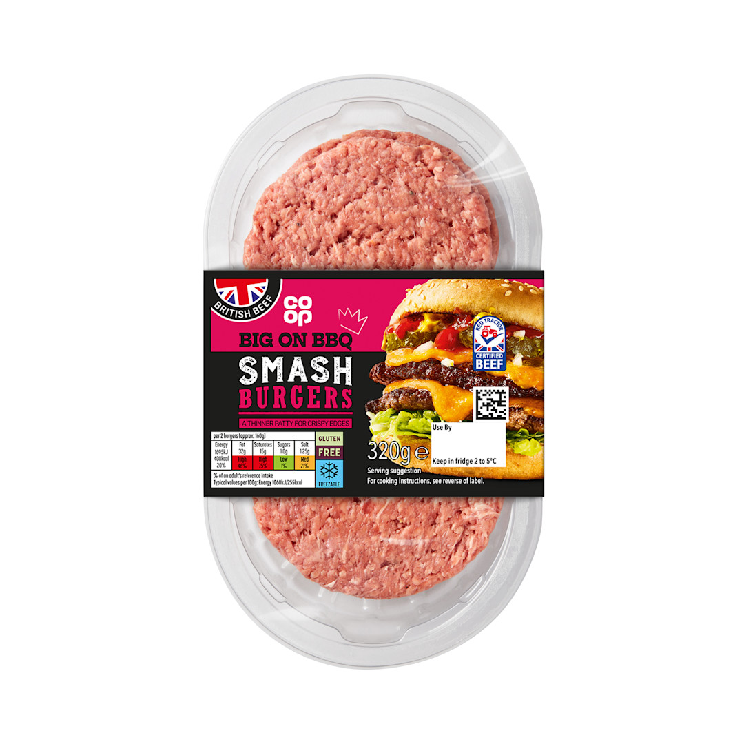 Co-op British Smash Burger 320g