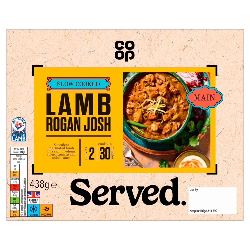 Co-op Slow Cooked Lamb Rogan Josh 438G 