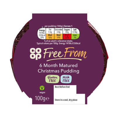 Co-op Free From 6 Months Matured Christmas Pudding 100g