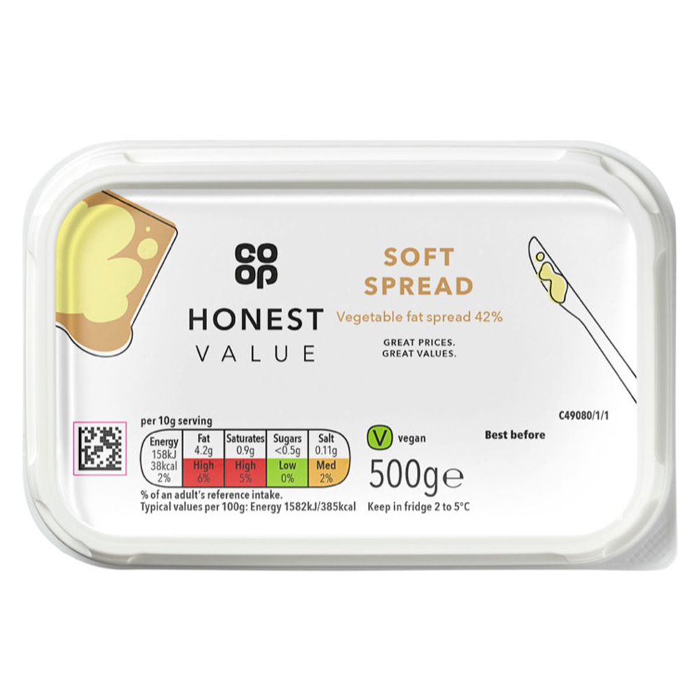 Co-op Honest Value Soft Spread 500g