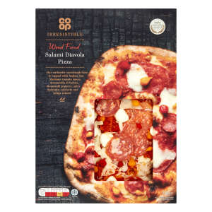 Co-op Irresistible Wood Fired Salami Diavola Pizza 496g