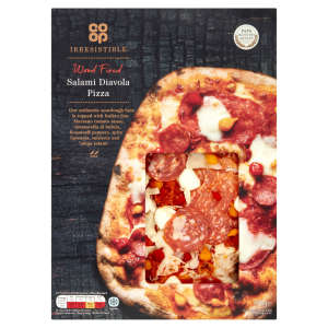 Co-op Irresistible Wood Fired Salami Diavola Pizza 496g