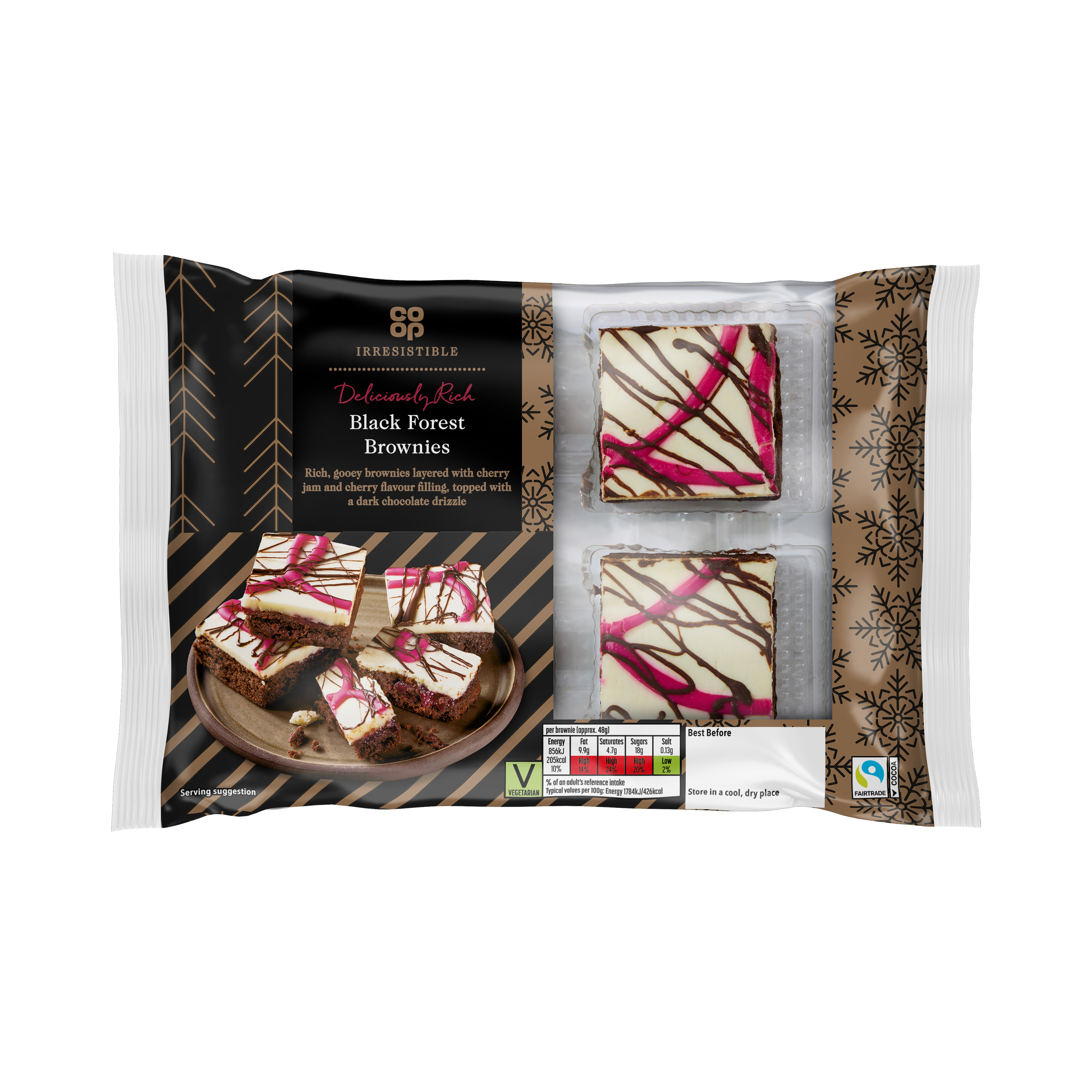 Co-op Irresistible Black Forest Brownies 4PACK