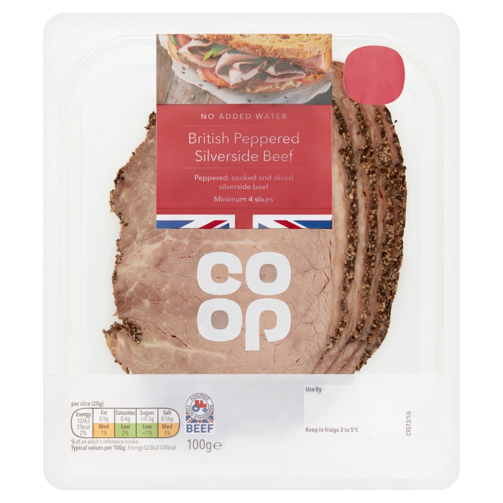 Co-op Peppered Silverside Beef 100g