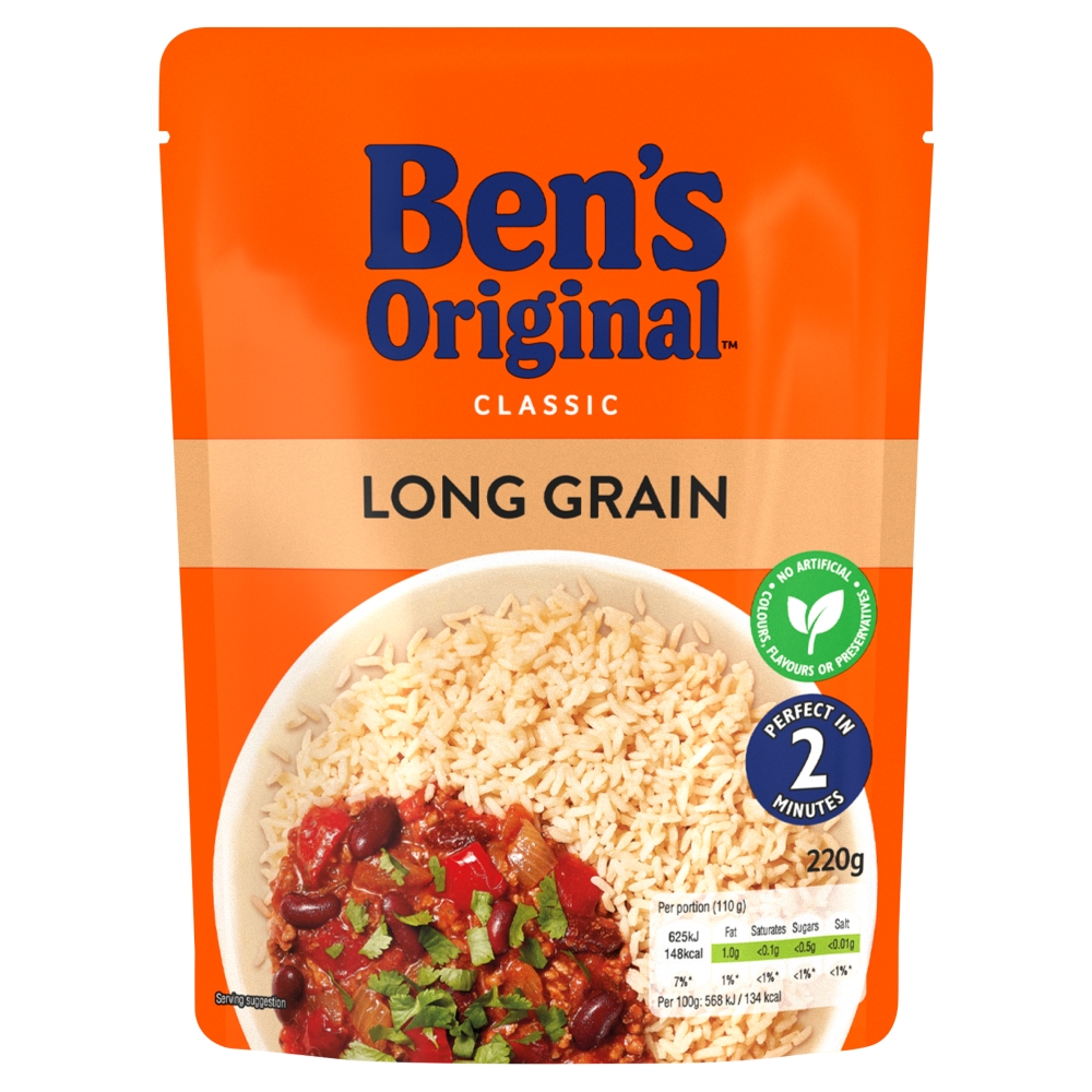 Bens Original Long Grain Microwave Rice 220g
