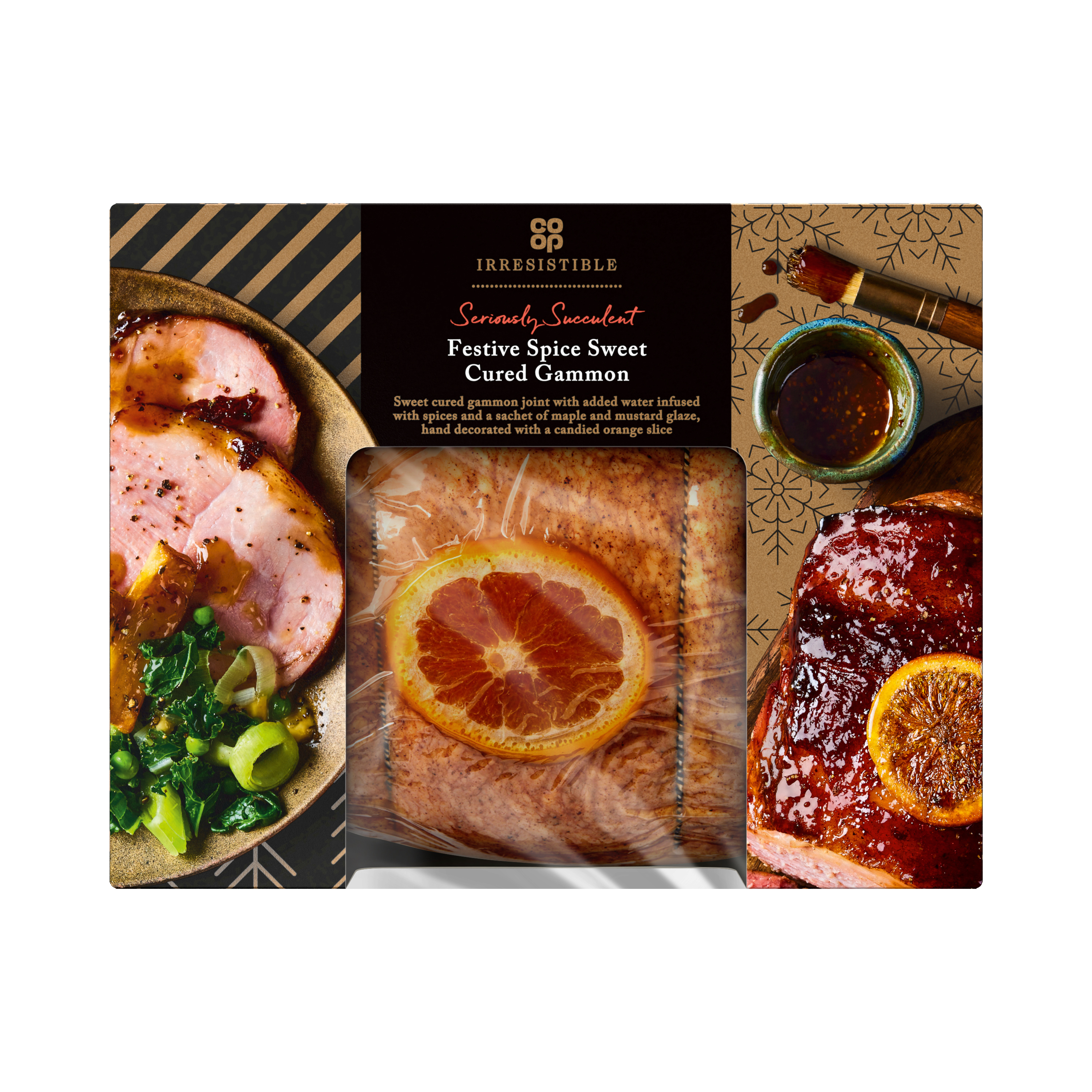 Co-op Irresistible Outdoor Bred Sweet Cured Gammon with a Maple & Mustard Glaze 