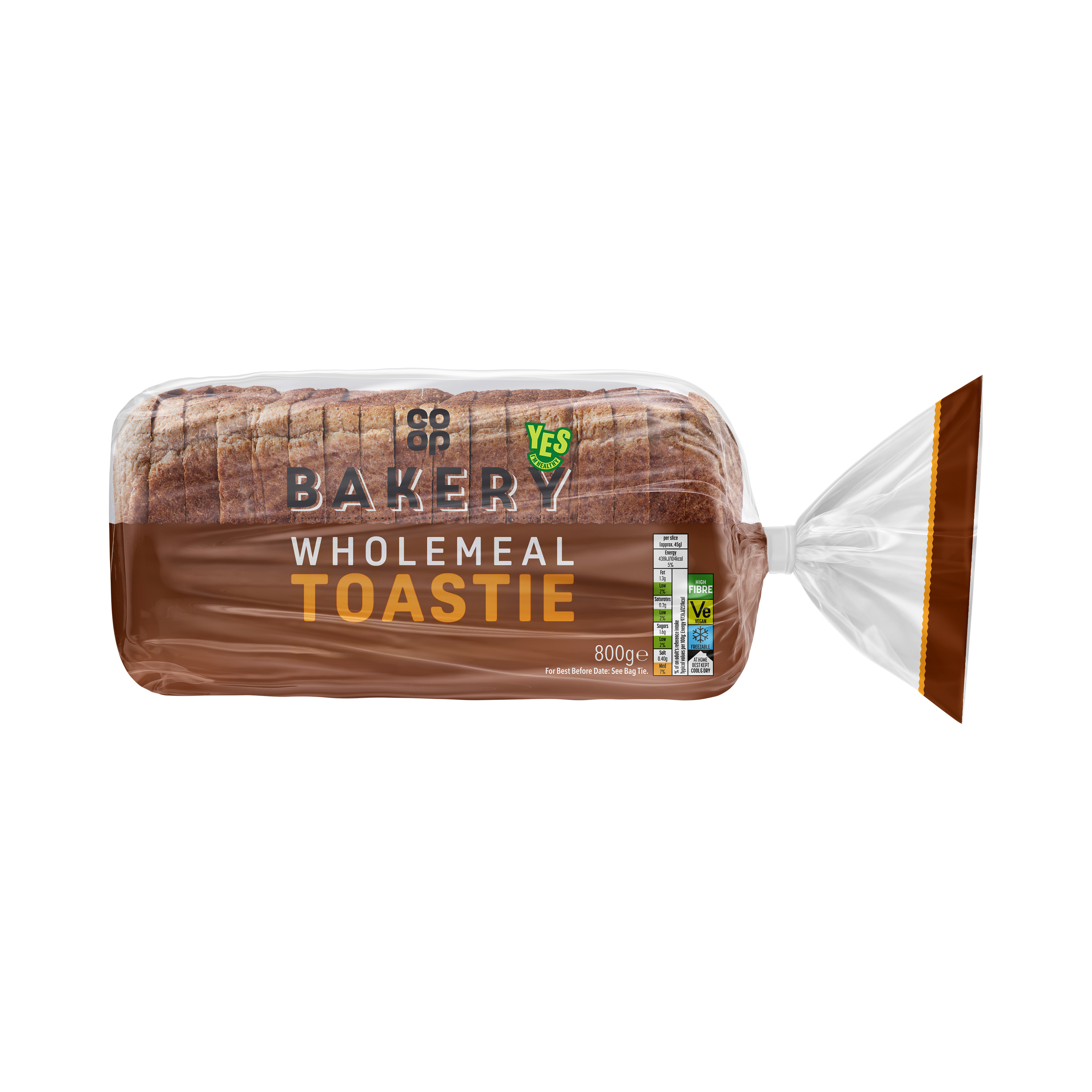 Co-op Bakery Wholemeal Toastie 800g