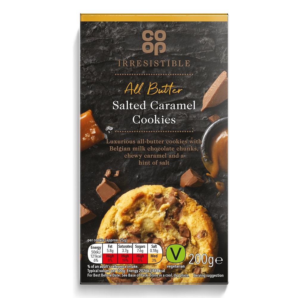 Coop Irresistible Salted Caramel Cookies 200g Coop