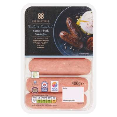 Co-op Irresistible 3% fat Sausages 400g