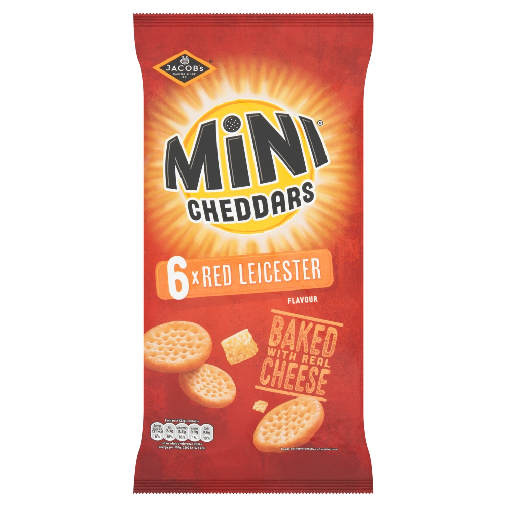 Jacobs Mini Cheddars Red Leicester 6 x 23g