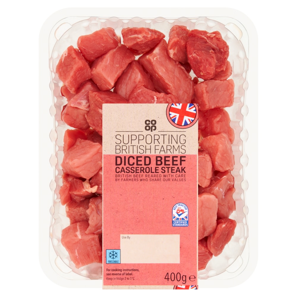 Co-op British Diced Beef Casserole Steak 400g