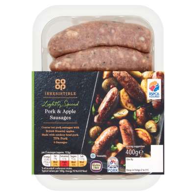 Co-op Irresistible Pork and Apple Sausages 400g