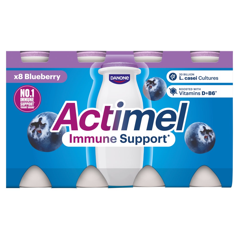 Danone Actimel Strawberry Drink 8x100g
