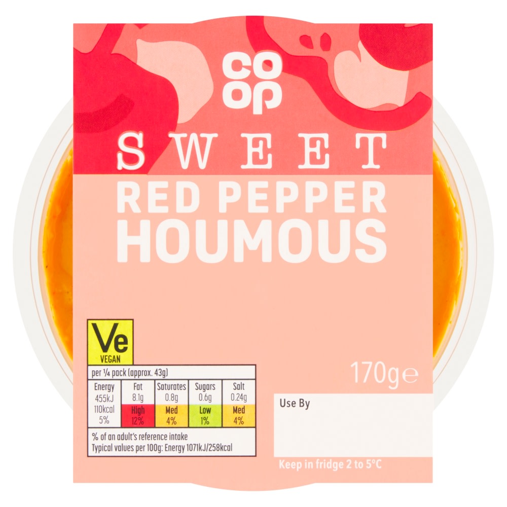 Co-op Red Pepper Houmous 170g