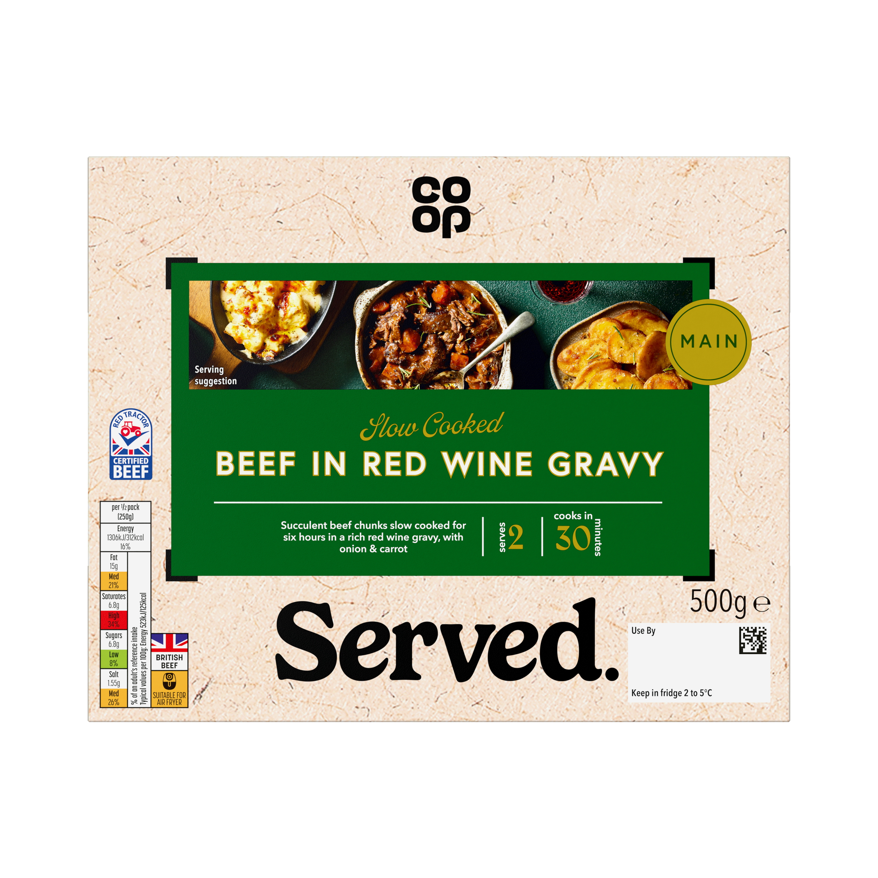 Co-op Slow Cook Beef & Red Wine Casserole 500g