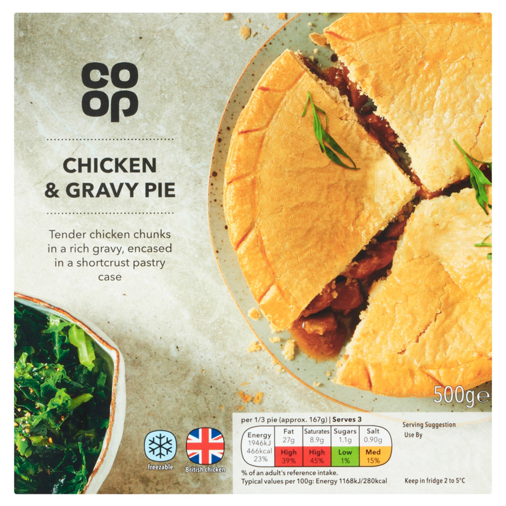 Co Op Chicken And Gravy Pie 500g Co Op