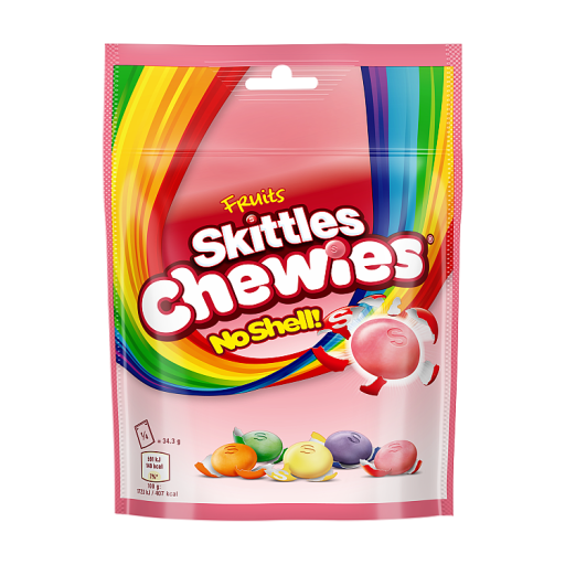 Skittles Giants Vegan Chewy Sweets Fruit Flavoured  Pouch Bag 