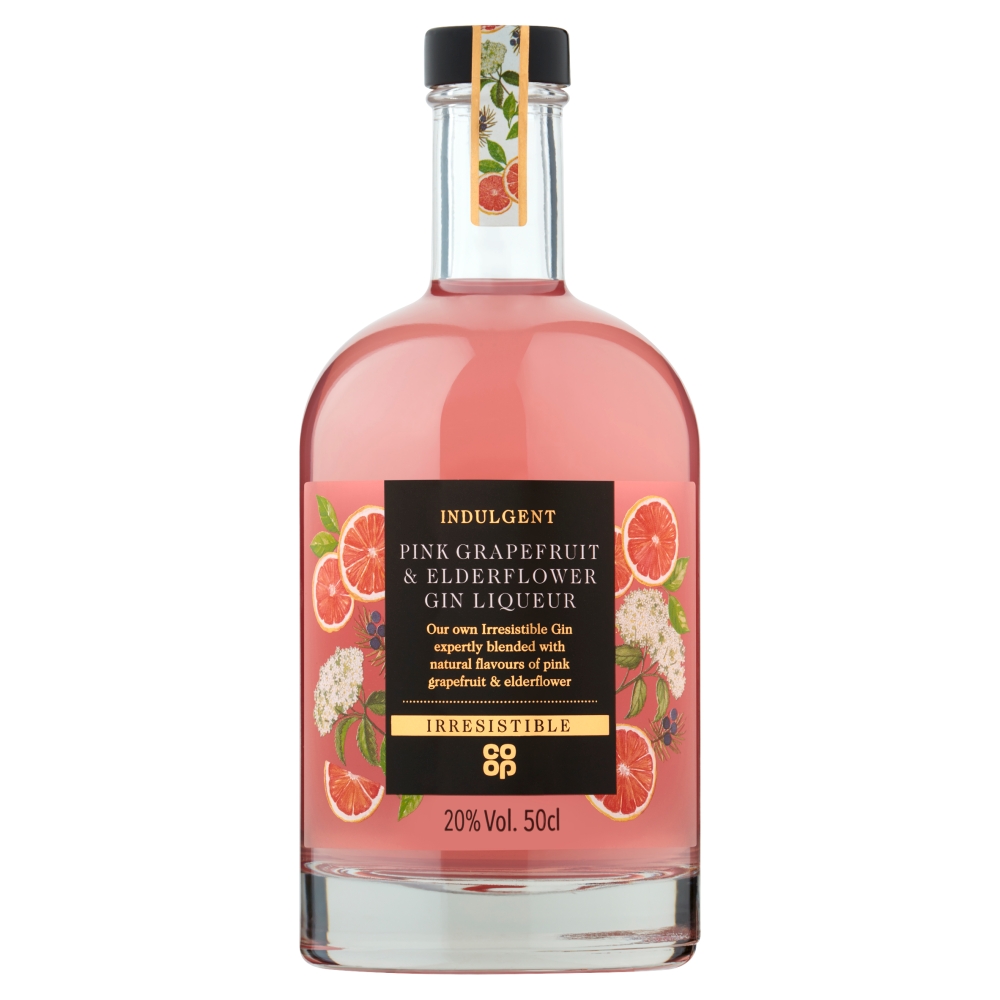 Coop Irresistible Pink Grapefruit & Elderflower Gin Liqueur 50cl Coop