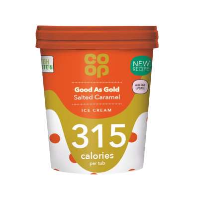 Co-op Good as Gold Salted Caramel Ice Cream Tub 480ml