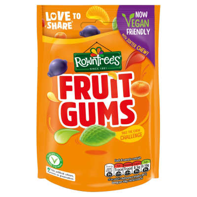 Rowntree's Fruit Gums Vegan Friendly Sweets Sharing Bag 150g