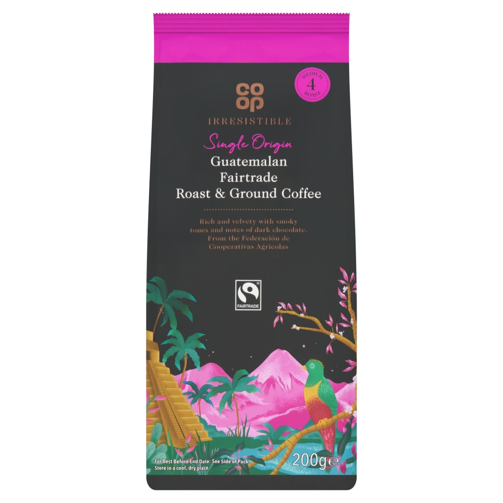 Co-op Irresistible Fairtrade Guatemalan Ground Coffee 200g