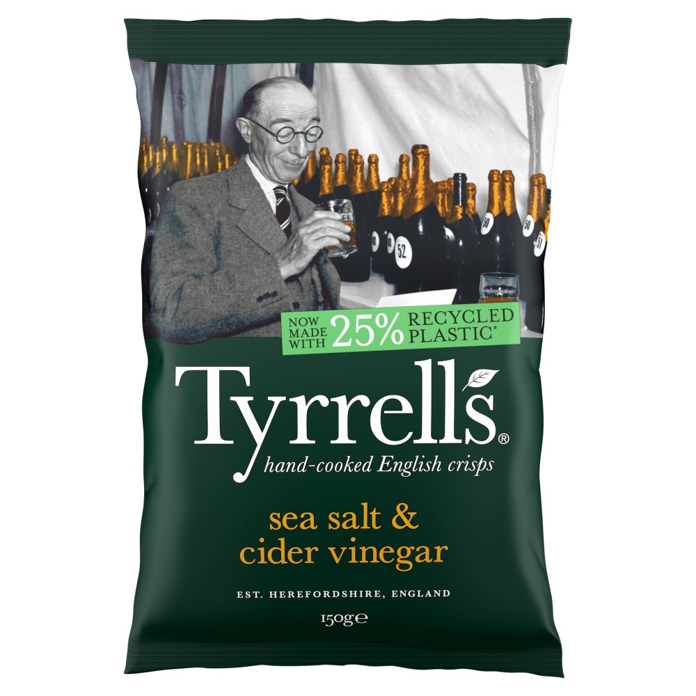 Tyrrells Cider Vinegar & Salt Sharing Crisps 150g