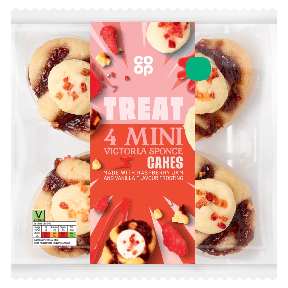 Co-op Mini Victoria Sponge Cakes 4 pack