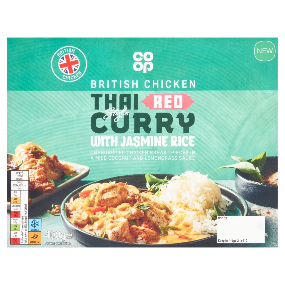Co-op Thai Red Chicken Curry & Rice 400g
