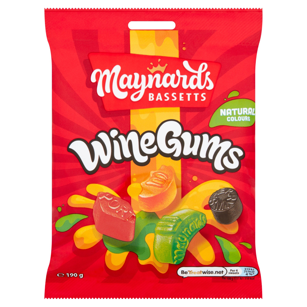 Maynards Bassetts Wine Gums Sweets Bag 190g Coop