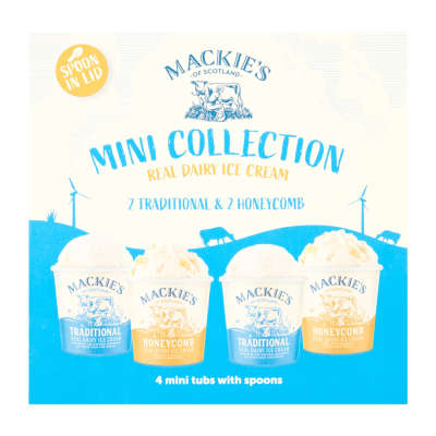 Mackie's Traditional & Honeycomb Mini Tubs Collection 4x120ml