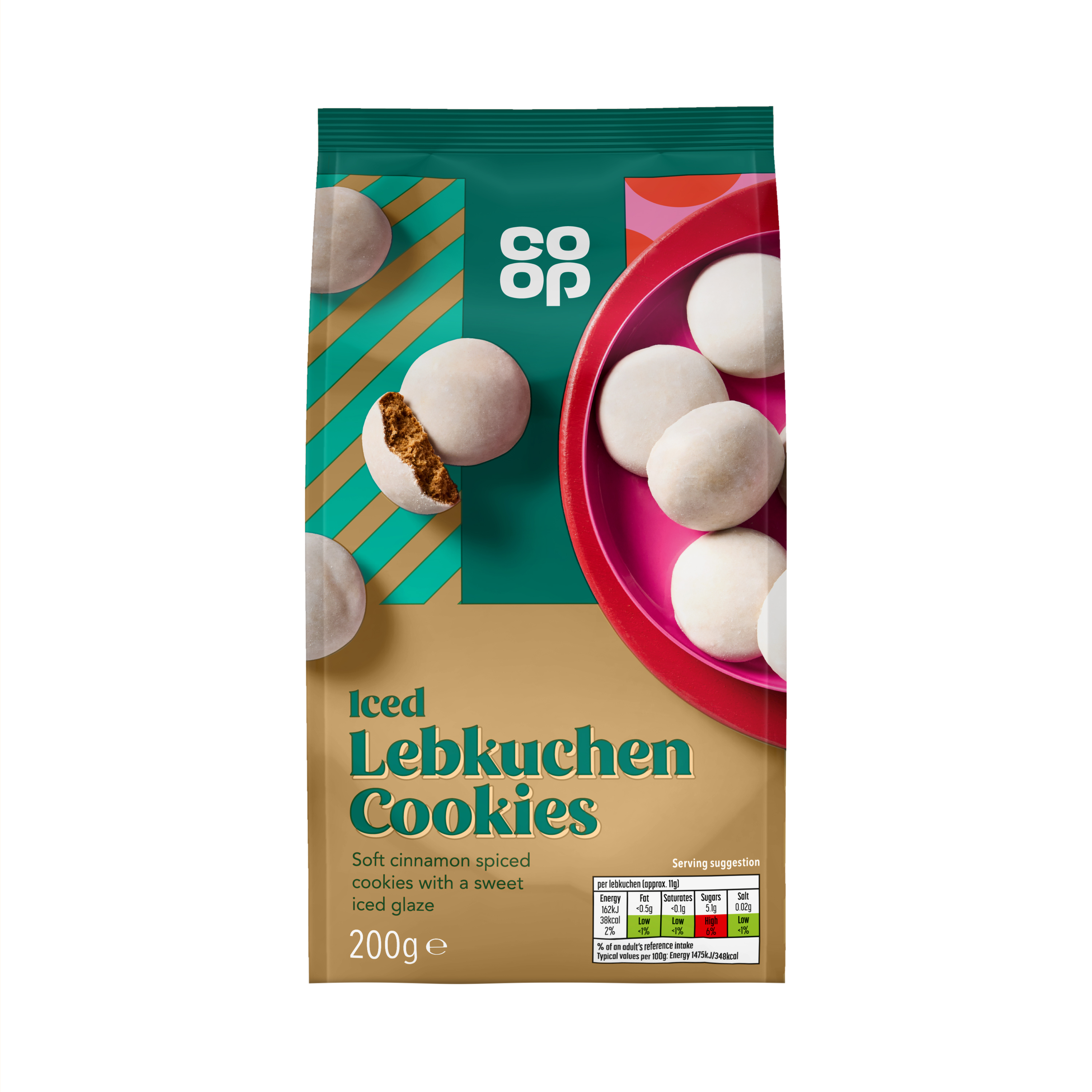 Co-op Irresistible Iced Lebkuchen Cookies 200g