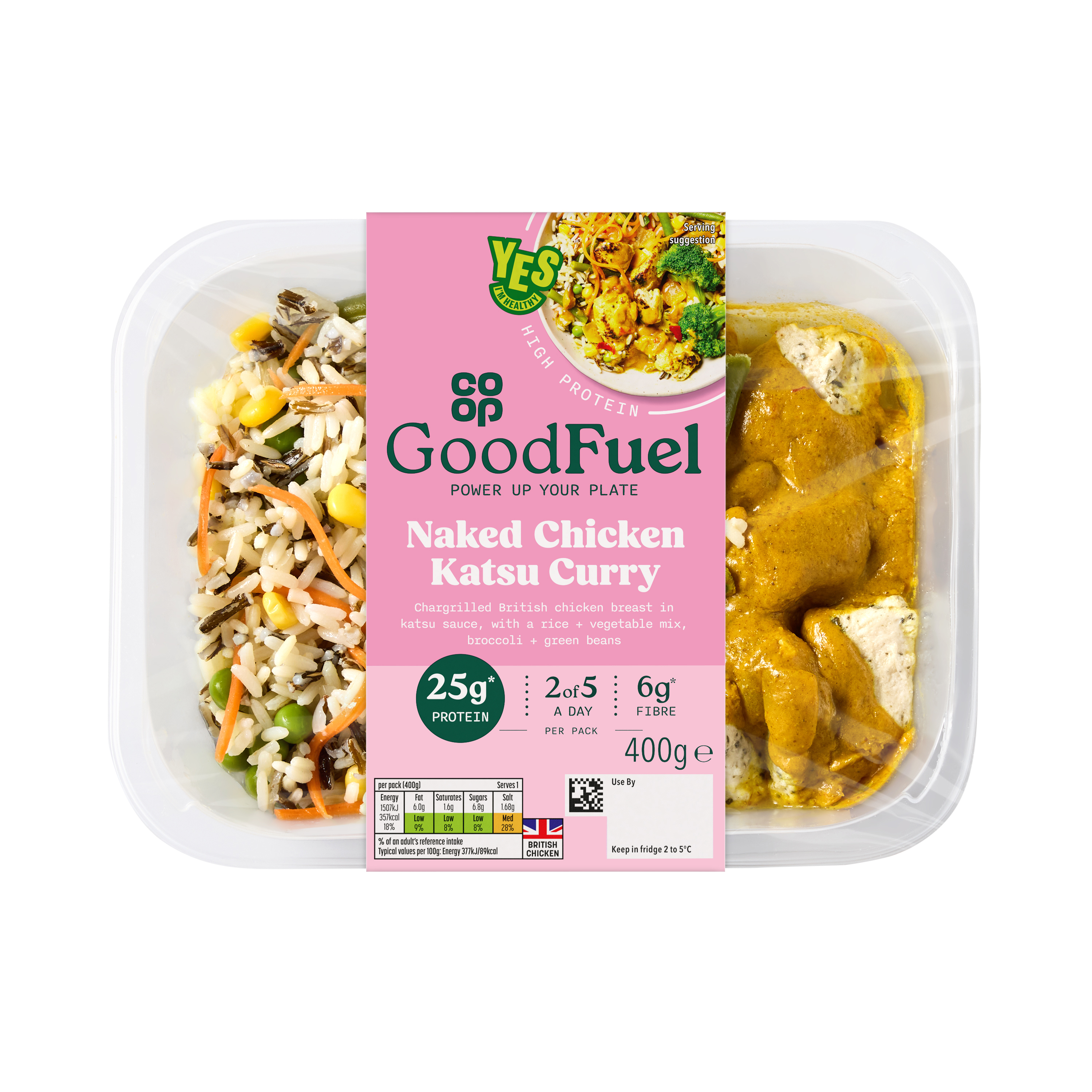 Co-op Good Fuel Naked Chicken Katsu 400g