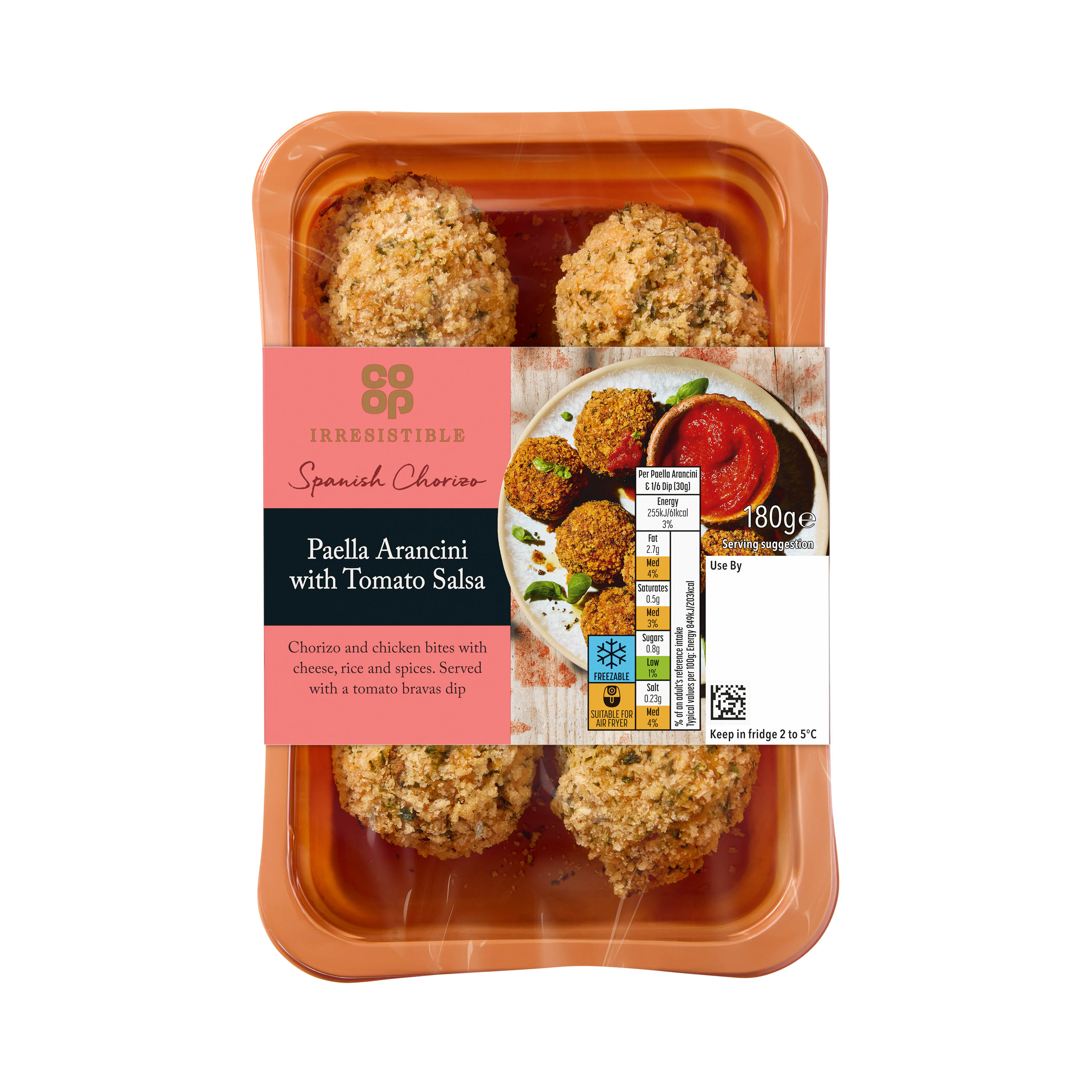 Co-op Irresistible Paella Arancini with Tomato Salsa 180g