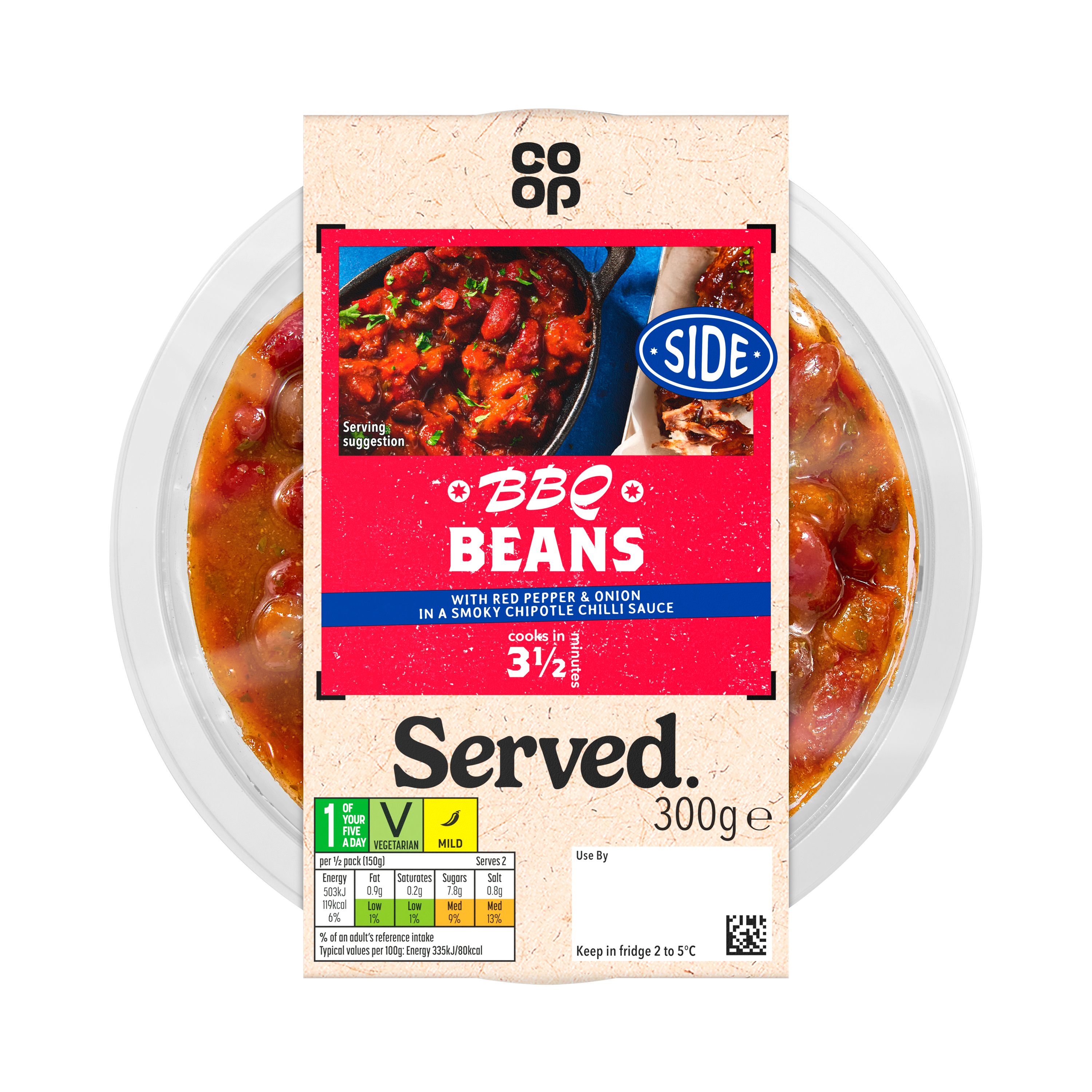 Co-op Served Smokey BBQ Beans 300g