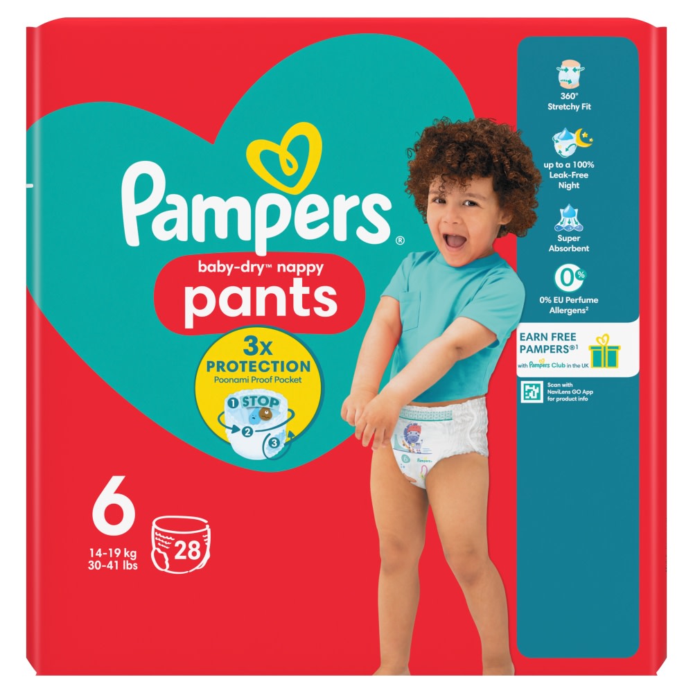 Pampers Baby Dry Pants S6 Nappies Essential Pack 28pk