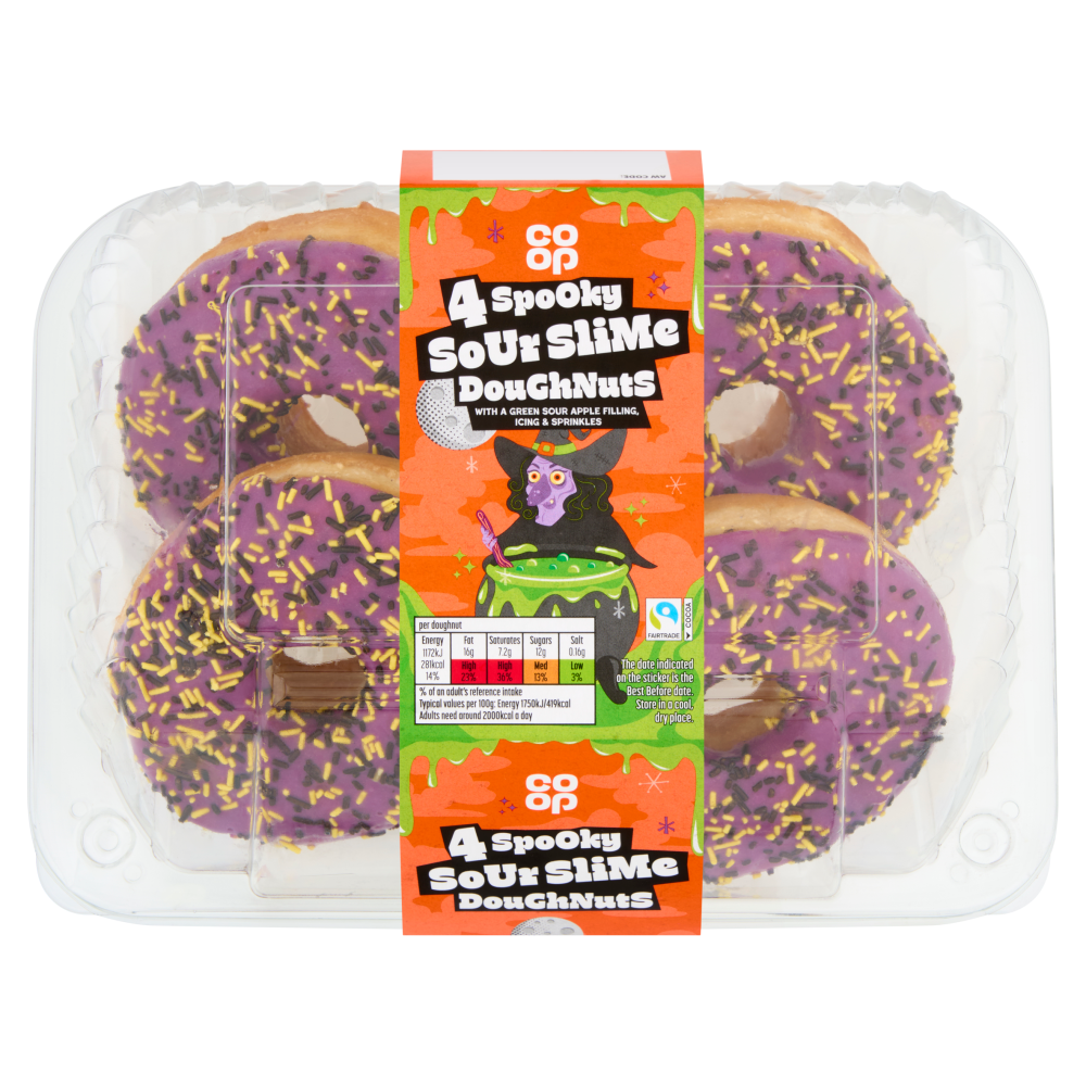 Co-op Purple Halloween Doughnut 4PK          