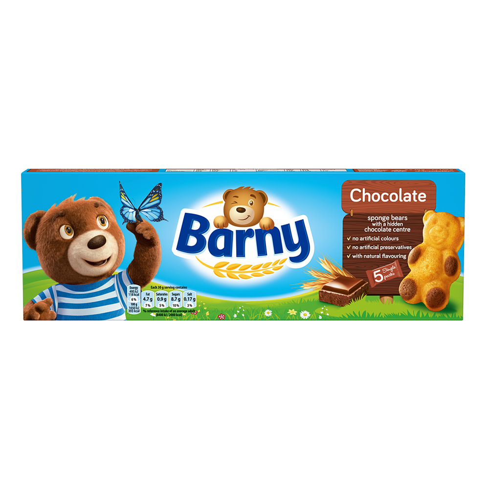 Barny 5 pack Chocolate Soft Baked Bears 125g (5 X 25g)