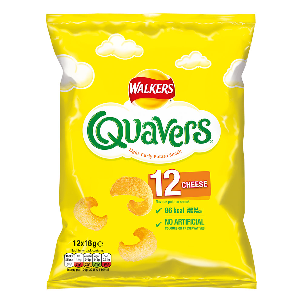 Walkers Quavers Cheese 12x16g - Co-op