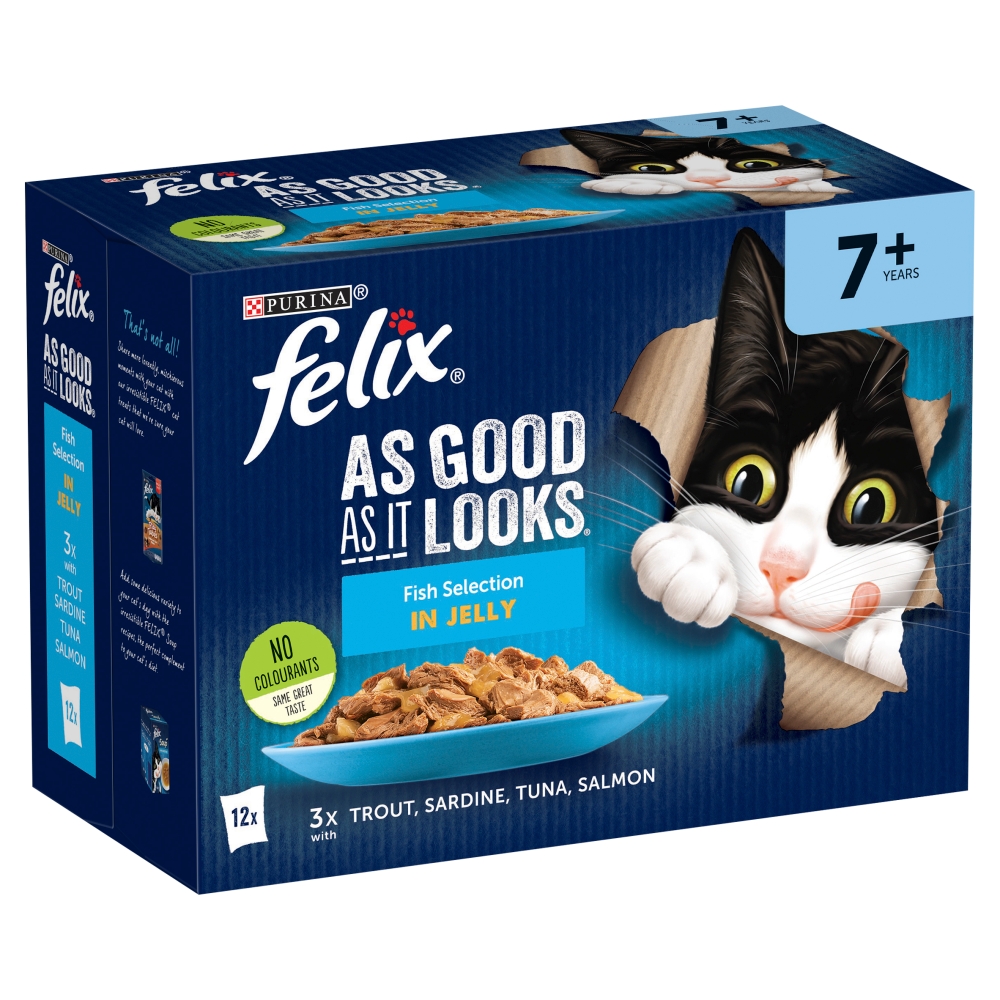 Felix As Good As It Looks 7 Fish Cat Food 12x100g Co op