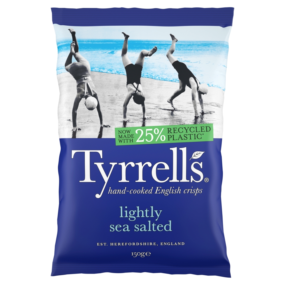 Tyrrells Lightly Sea Salted Potato Chips 150g