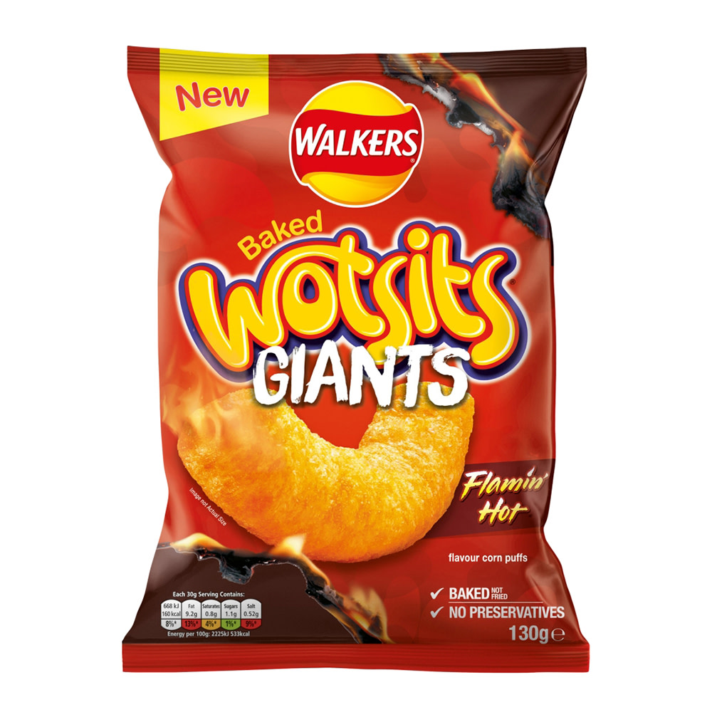 Walkers Wotsits Giants Flamin' Hot 130g - Co-op