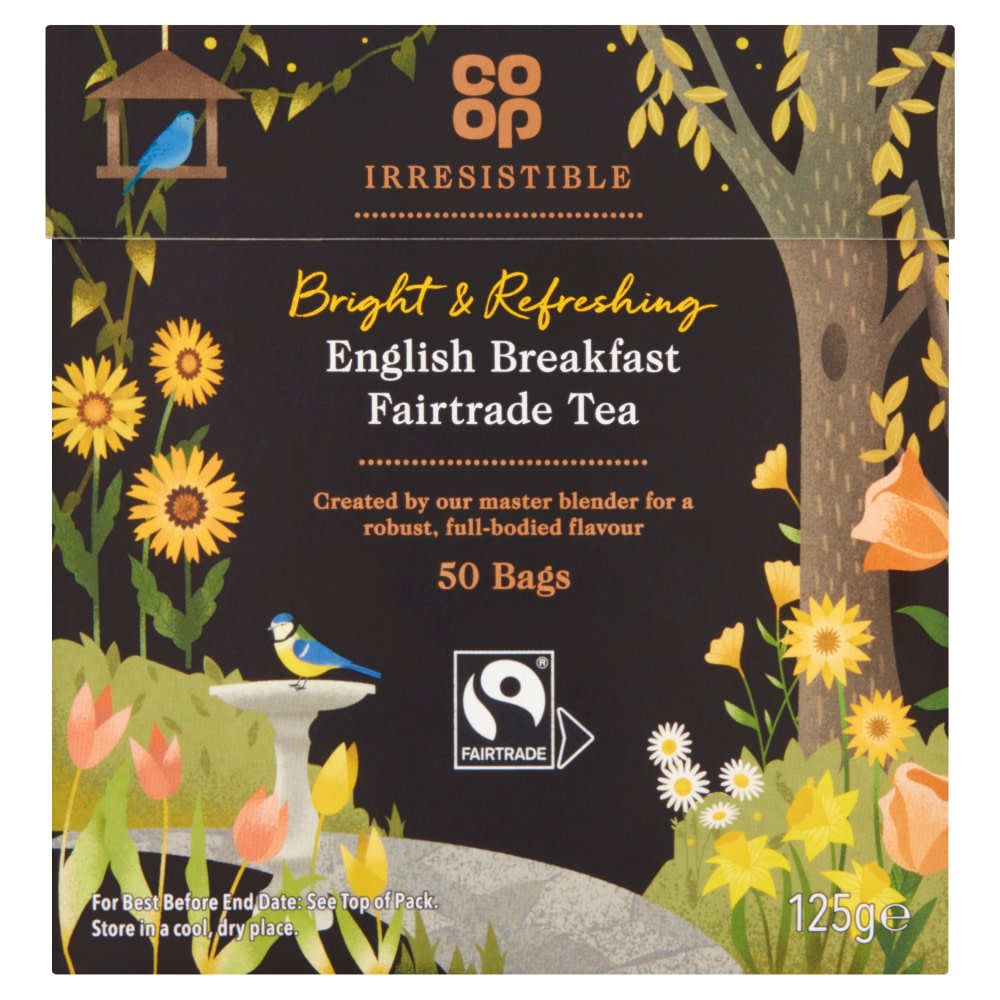 Co Op Irresistible English Breakfast Fairtrade Tea 50 Tea Bags 125g Co Op