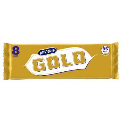 McVitie's Gold Milk Chocolate Biscuit Bars 8 Pack