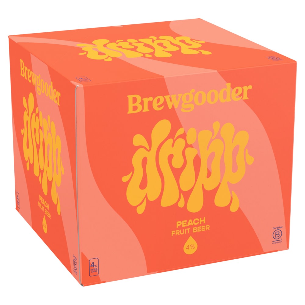 Brewgooder Dripp Peach Fruit Beer 4x330ml