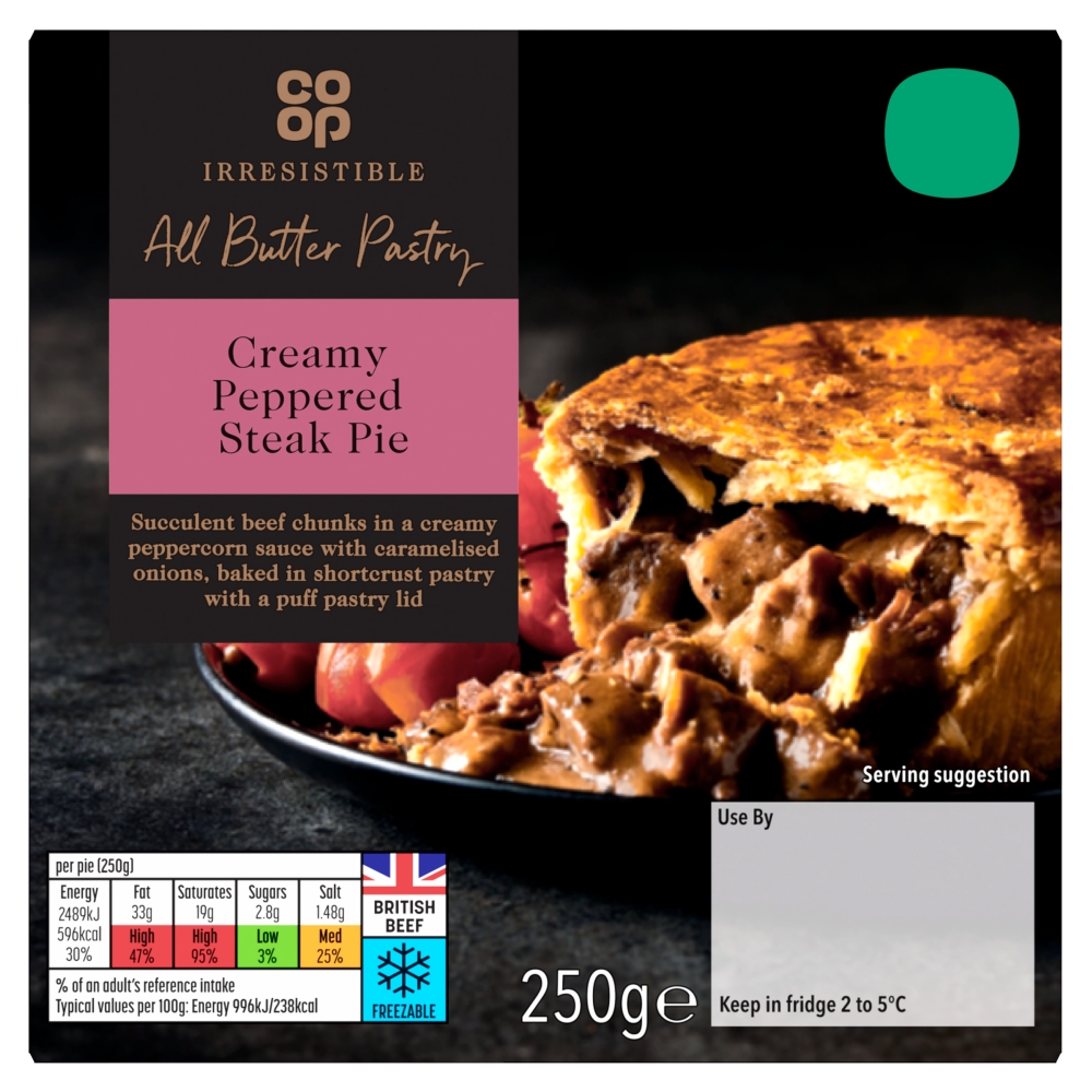 Co-op Irresistible Peppered Steak Pie