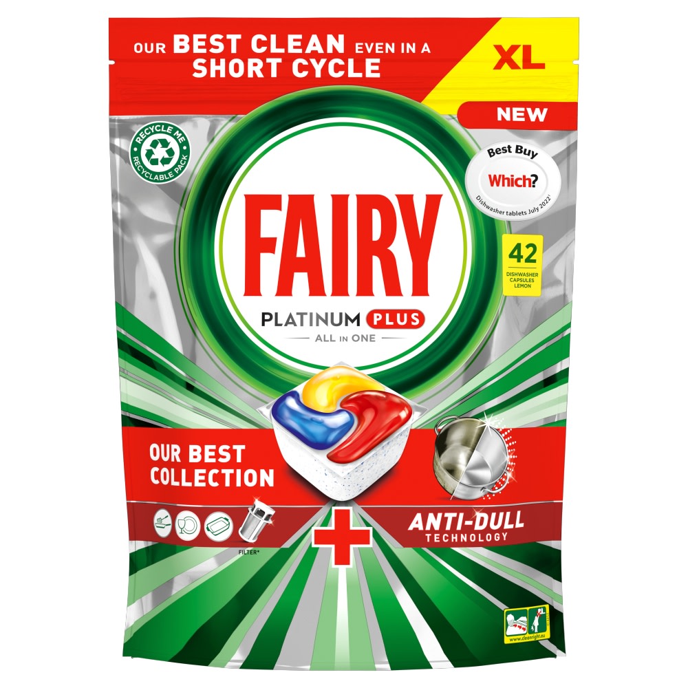 Fairy Platinum Plus Dishwasher Tablets Lemon 3636Each