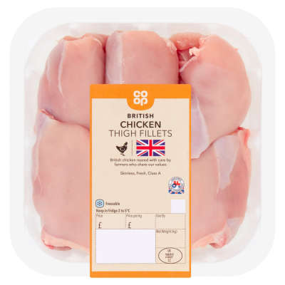 Co-op British Chicken Thigh Fillets 520g