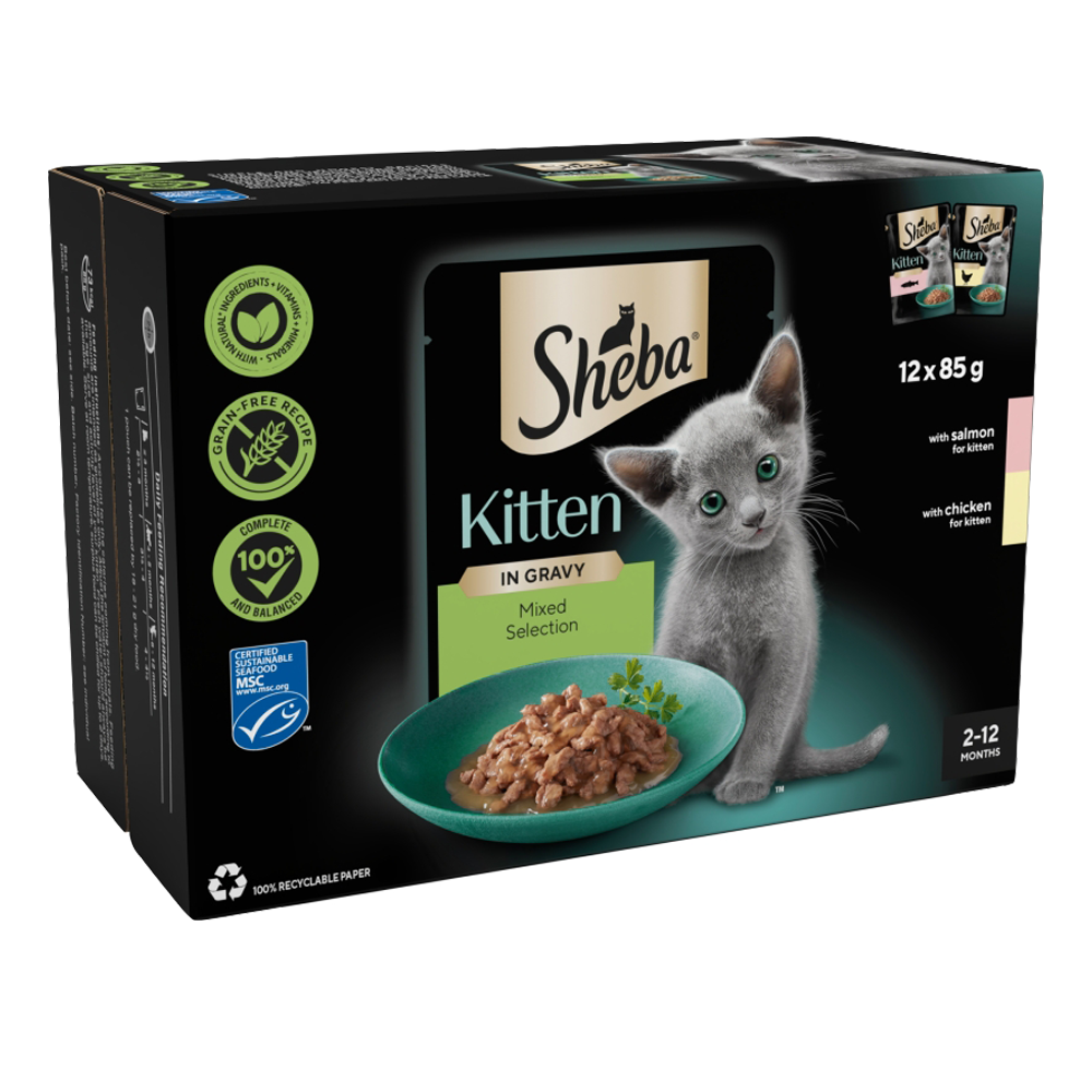 Sheba Sauce Collection Cat Pouches Fish Selection In Gravy