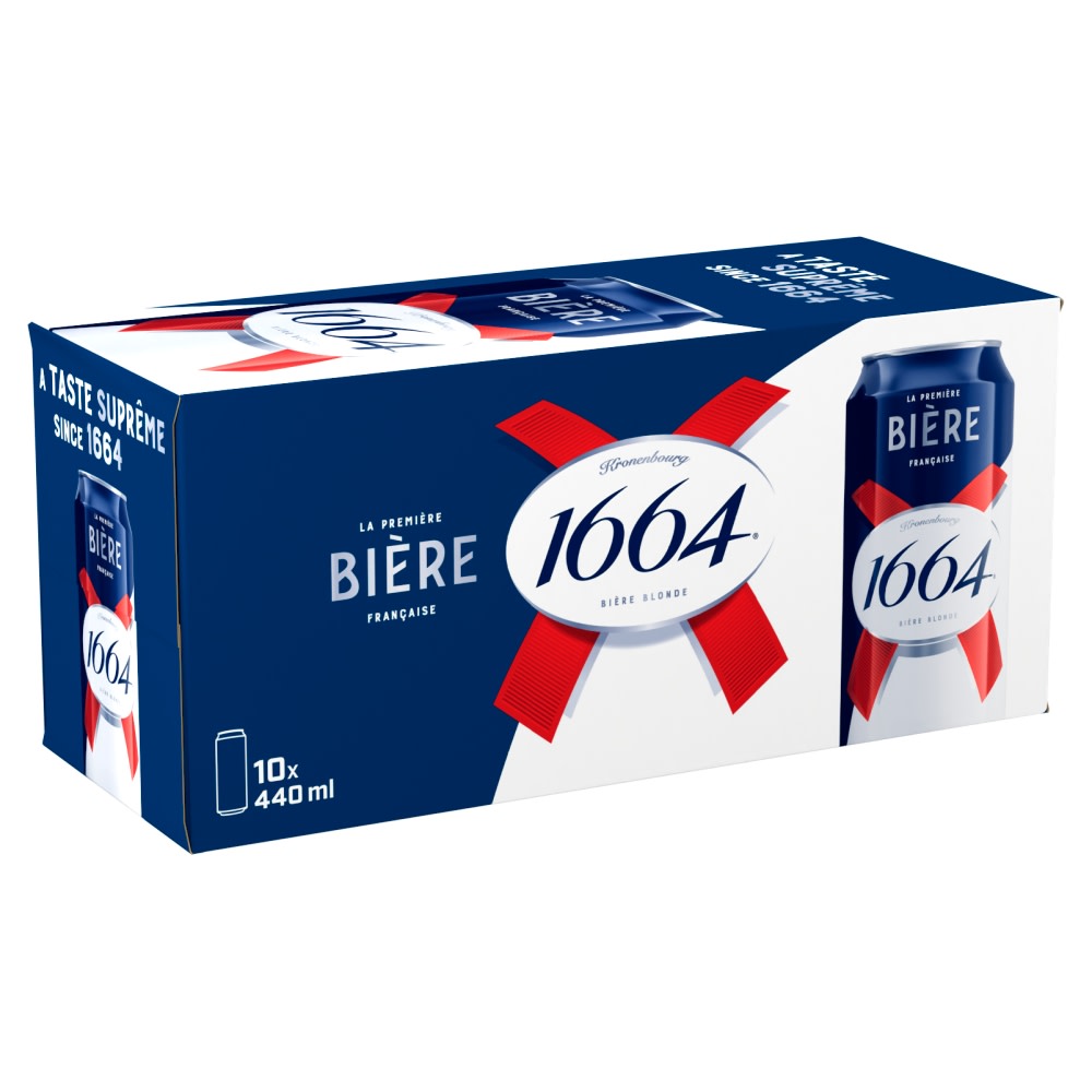 Kronenbourg 1664 Biere Beer Lager Cans 10 x 440ml