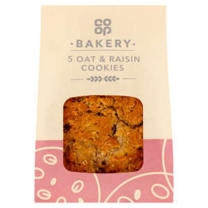 Co-op Bakery 5 Oat & Raisin Cookies